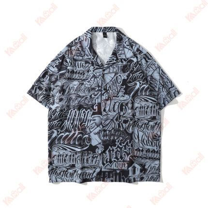 polyester fiber trendy casual shirt